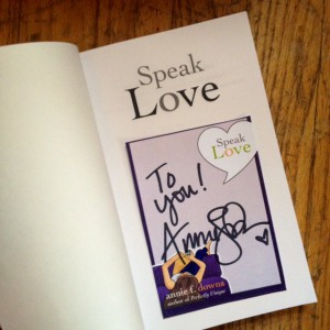 Speak Love autograph